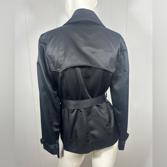 Lauren Ralph Lauren Short Trench Double Breasted Sz M w Belt - Picture 4 of 12